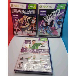 3 New Sealed Xbox 360 Kinect Games Dance Central 2, Masters, Your Shape Fitness